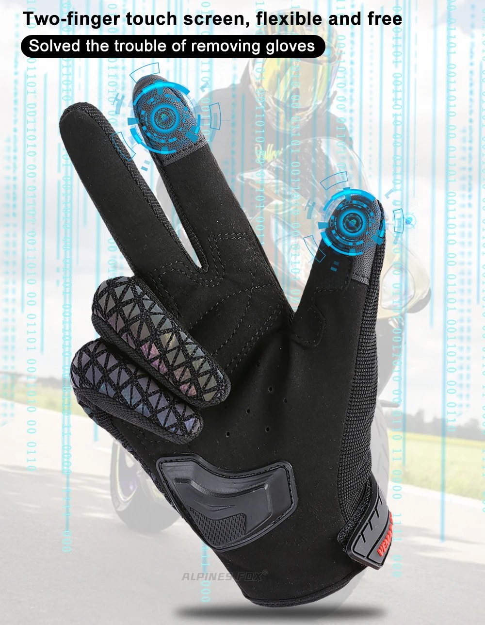 VEMAR Motorcycle Gloves Colorful Reflective Cycling Gloves Touch Screen Anti-drop Breathable Motocross Luvas Moto Accessories VEMAR Motorcycle Gloves Colorful Reflective Cycling Gloves Touch Screen Anti-drop Breathable Motocross Luvas Moto Accessories