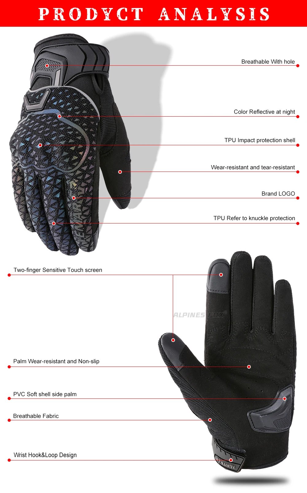VEMAR Motorcycle Gloves Colorful Reflective Cycling Gloves Touch Screen Anti-drop Breathable Motocross Luvas Moto Accessories VEMAR Motorcycle Gloves Colorful Reflective Cycling Gloves Touch Screen Anti-drop Breathable Motocross Luvas Moto Accessories
