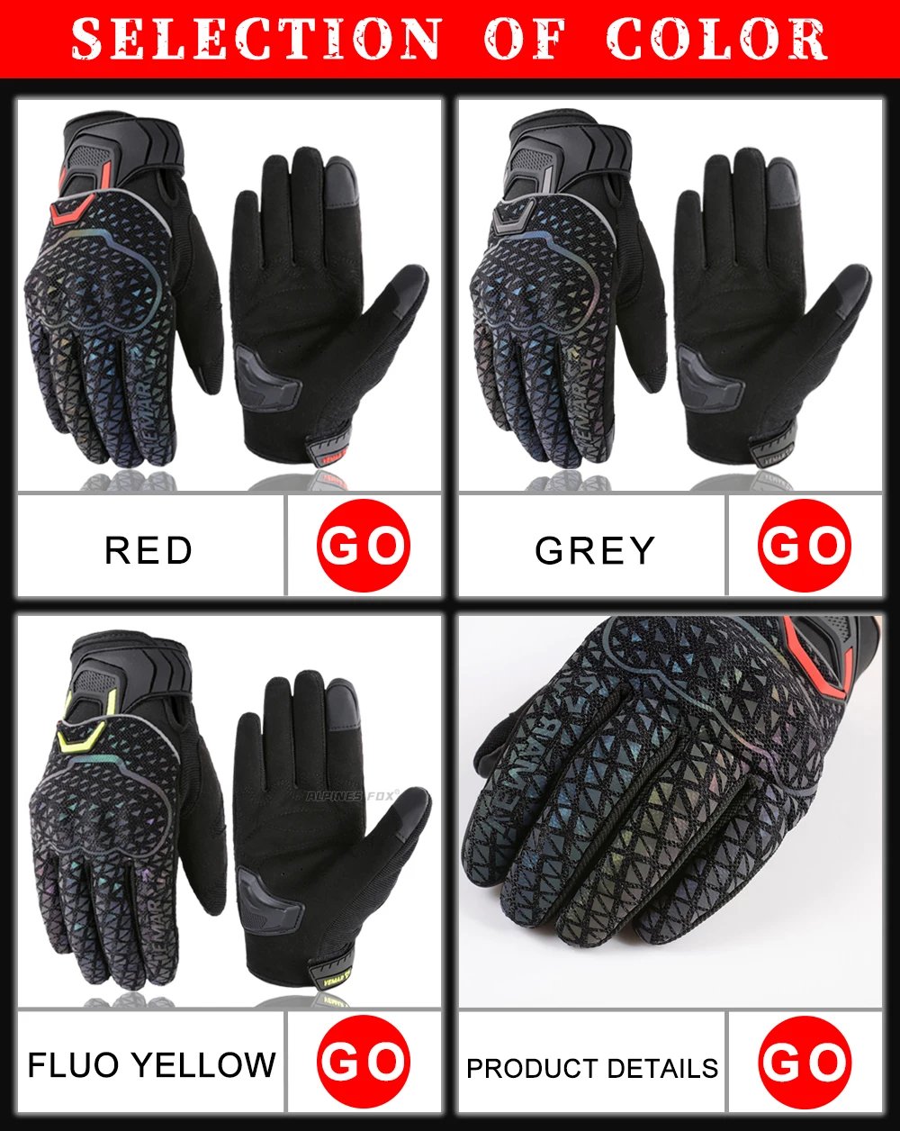 VEMAR Motorcycle Gloves Colorful Reflective Cycling Gloves Touch Screen Anti-drop Breathable Motocross Luvas Moto Accessories VEMAR Motorcycle Gloves Colorful Reflective Cycling Gloves Touch Screen Anti-drop Breathable Motocross Luvas Moto Accessories