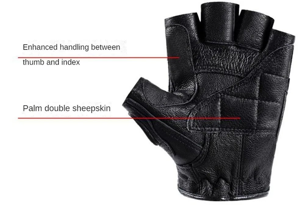 Motorcycle Fingerless Driving Gloves Leather Outdoor Sport Half Finger Glove for Men Women Cycling Hiking Fishing Moto Glove Motorcycle Fingerless Driving Gloves Leather Outdoor Sport Half Finger Glove for Men Women Cycling Hiking Fishing Moto Glove