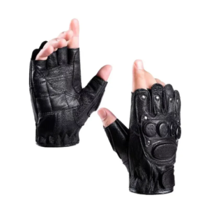 Motorcycle Fingerless Driving Gloves Leather Outdoor Sport Half Finger Glove for Men Women Cycling Hiking Fishing Moto Glove