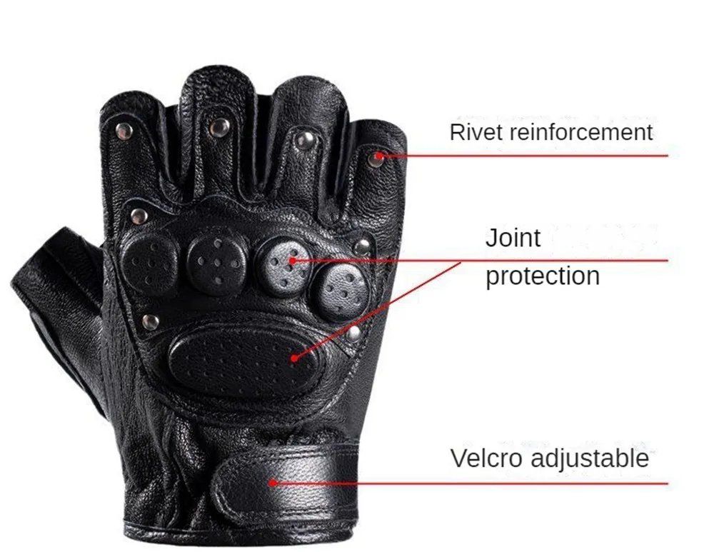 Motorcycle Fingerless Driving Gloves Leather Outdoor Sport Half Finger Glove for Men Women Cycling Hiking Fishing Moto Glove Motorcycle Fingerless Driving Gloves Leather Outdoor Sport Half Finger Glove for Men Women Cycling Hiking Fishing Moto Glove