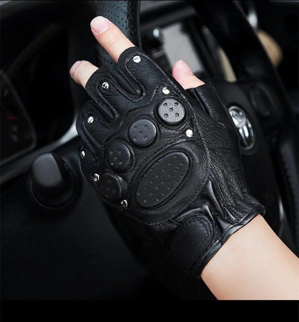 Motorcycle Fingerless Driving Gloves Leather Outdoor Sport Half Finger Glove for Men Women Cycling Hiking Fishing Moto Glove Motorcycle Fingerless Driving Gloves Leather Outdoor Sport Half Finger Glove for Men Women Cycling Hiking Fishing Moto Glove