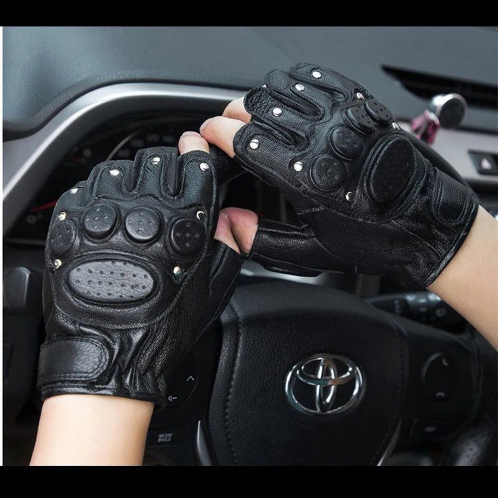 Motorcycle Fingerless Driving Gloves Leather Outdoor Sport Half Finger Glove for Men Women Cycling Hiking Fishing Moto Glove Motorcycle Fingerless Driving Gloves Leather Outdoor Sport Half Finger Glove for Men Women Cycling Hiking Fishing Moto Glove