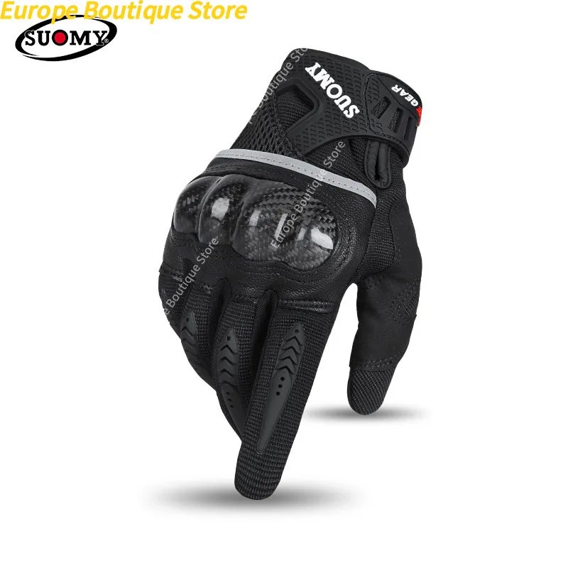 2026 NEW Carbon Fiber Shell Lightweight Spring Summer Motorcycle Gloves Men Women Anti Fall Breathable Touch Screen Equipment