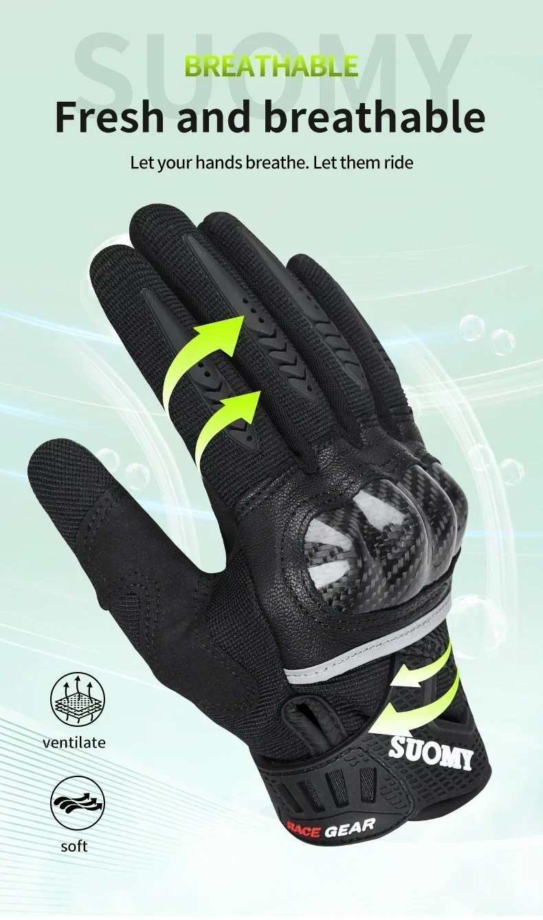 2026 NEW Carbon Fiber Shell Lightweight Spring Summer Motorcycle Gloves Men Women Anti Fall Breathable Touch Screen Equipment 2026 NEW Carbon Fiber Shell Lightweight Spring Summer Motorcycle Gloves Men Women Anti Fall Breathable Touch Screen Equipment