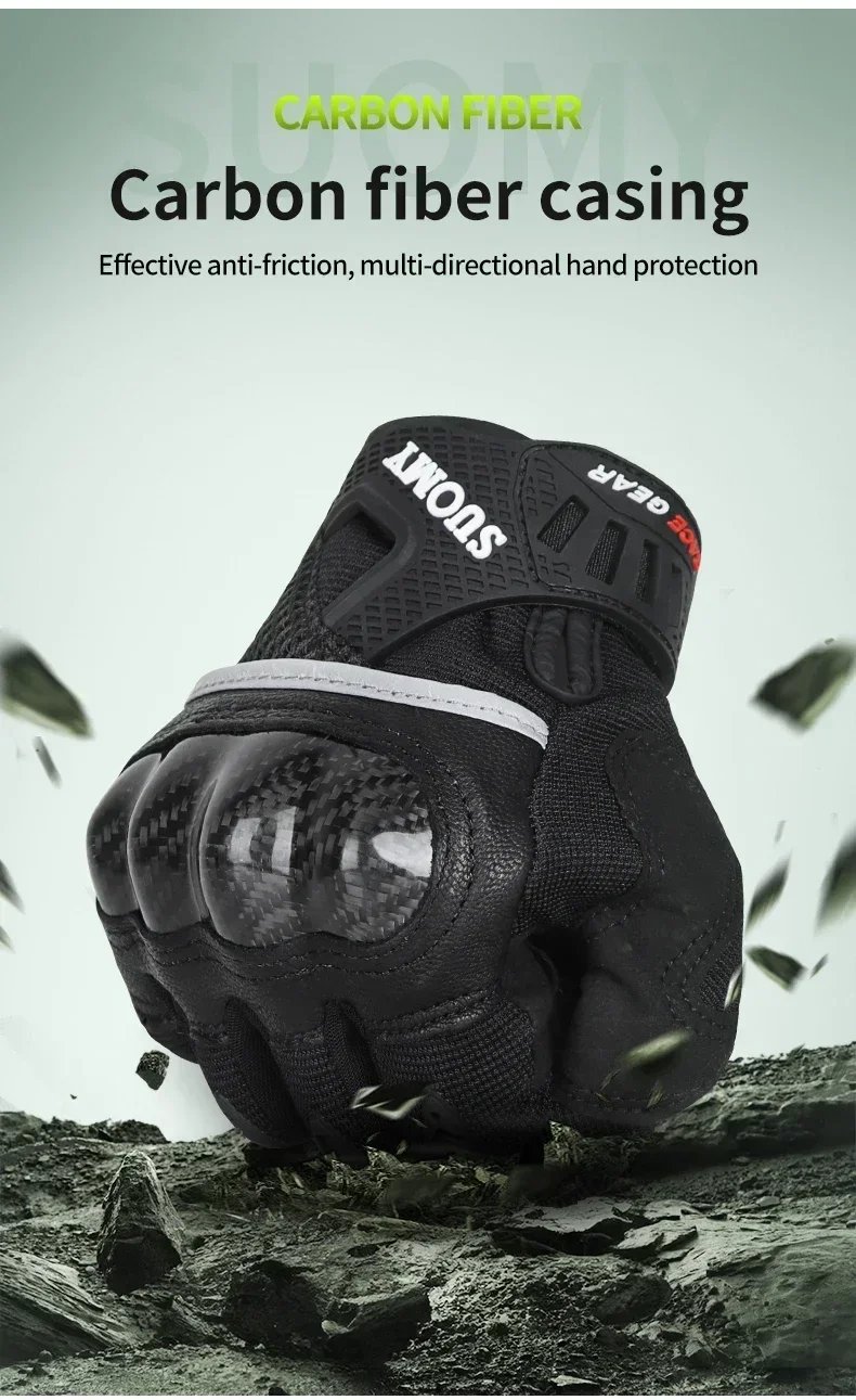 2026 NEW Carbon Fiber Shell Lightweight Spring Summer Motorcycle Gloves Men Women Anti Fall Breathable Touch Screen Equipment 2026 NEW Carbon Fiber Shell Lightweight Spring Summer Motorcycle Gloves Men Women Anti Fall Breathable Touch Screen Equipment