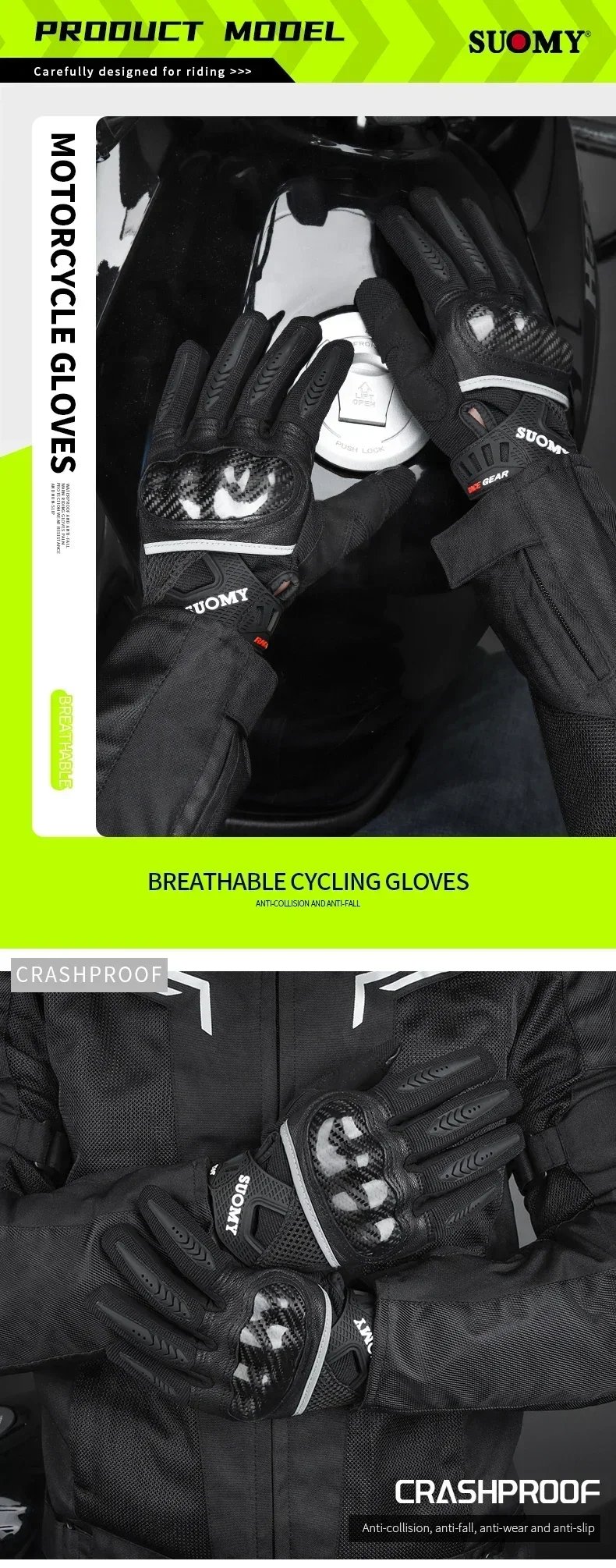 2026 NEW Carbon Fiber Shell Lightweight Spring Summer Motorcycle Gloves Men Women Anti Fall Breathable Touch Screen Equipment 2026 NEW Carbon Fiber Shell Lightweight Spring Summer Motorcycle Gloves Men Women Anti Fall Breathable Touch Screen Equipment