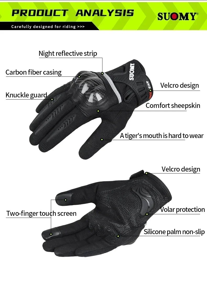 2026 NEW Carbon Fiber Shell Lightweight Spring Summer Motorcycle Gloves Men Women Anti Fall Breathable Touch Screen Equipment 2026 NEW Carbon Fiber Shell Lightweight Spring Summer Motorcycle Gloves Men Women Anti Fall Breathable Touch Screen Equipment