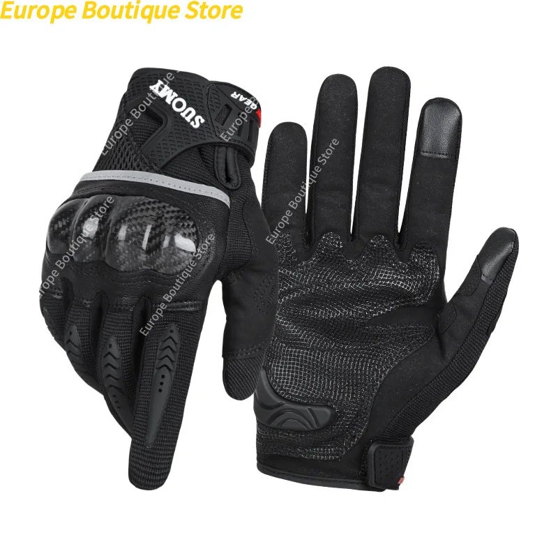 2026 NEW Carbon Fiber Shell Lightweight Spring Summer Motorcycle Gloves Men Women Anti Fall Breathable Touch Screen Equipment