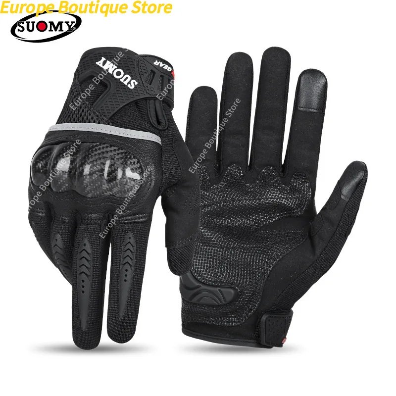 2026 NEW Carbon Fiber Shell Lightweight Spring Summer Motorcycle Gloves Men Women Anti Fall Breathable Touch Screen Equipment
