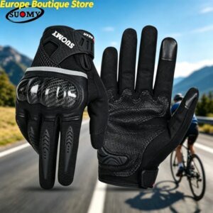 2026 NEW Carbon Fiber Shell Lightweight Spring Summer Motorcycle Gloves Men Women Anti Fall Breathable Touch Screen Equipment
