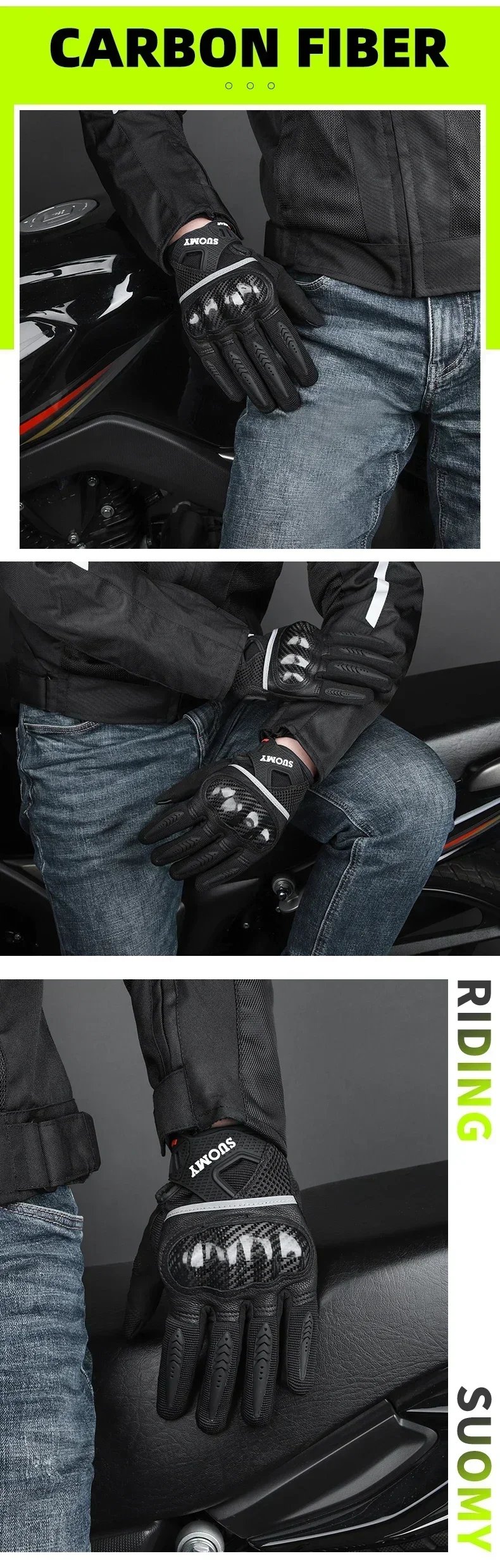 2026 NEW Carbon Fiber Shell Lightweight Spring Summer Motorcycle Gloves Men Women Anti Fall Breathable Touch Screen Equipment 2026 NEW Carbon Fiber Shell Lightweight Spring Summer Motorcycle Gloves Men Women Anti Fall Breathable Touch Screen Equipment