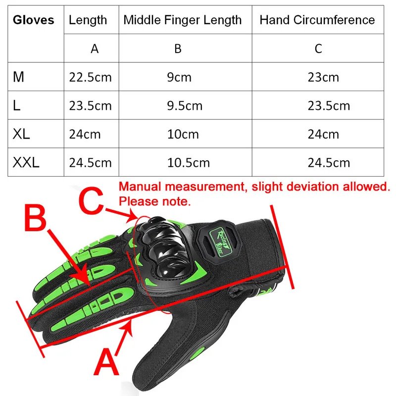 Touch Screen Motorcycle Gloves Spring Summer Breathable Full Finger Motorbike Riding Moto Gloves for Motocross