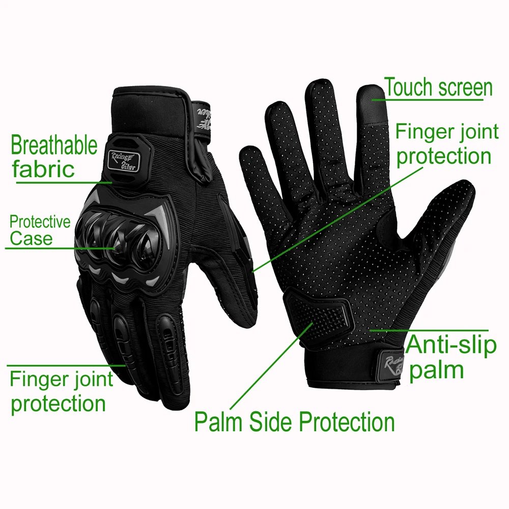 Touch Screen Motorcycle Gloves Spring Summer Breathable Full Finger Motorbike Riding Moto Gloves for Motocross