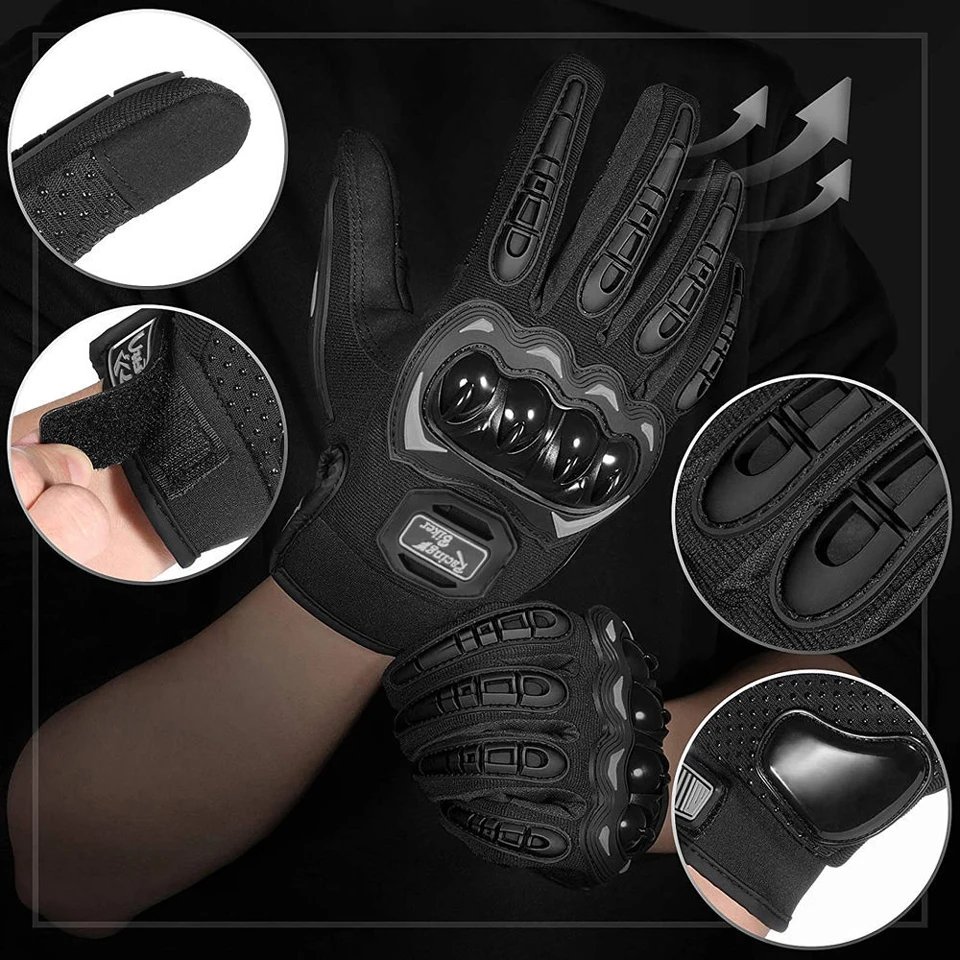 Touch Screen Motorcycle Gloves Spring Summer Breathable Full Finger Motorbike Riding Moto Gloves for Motocross