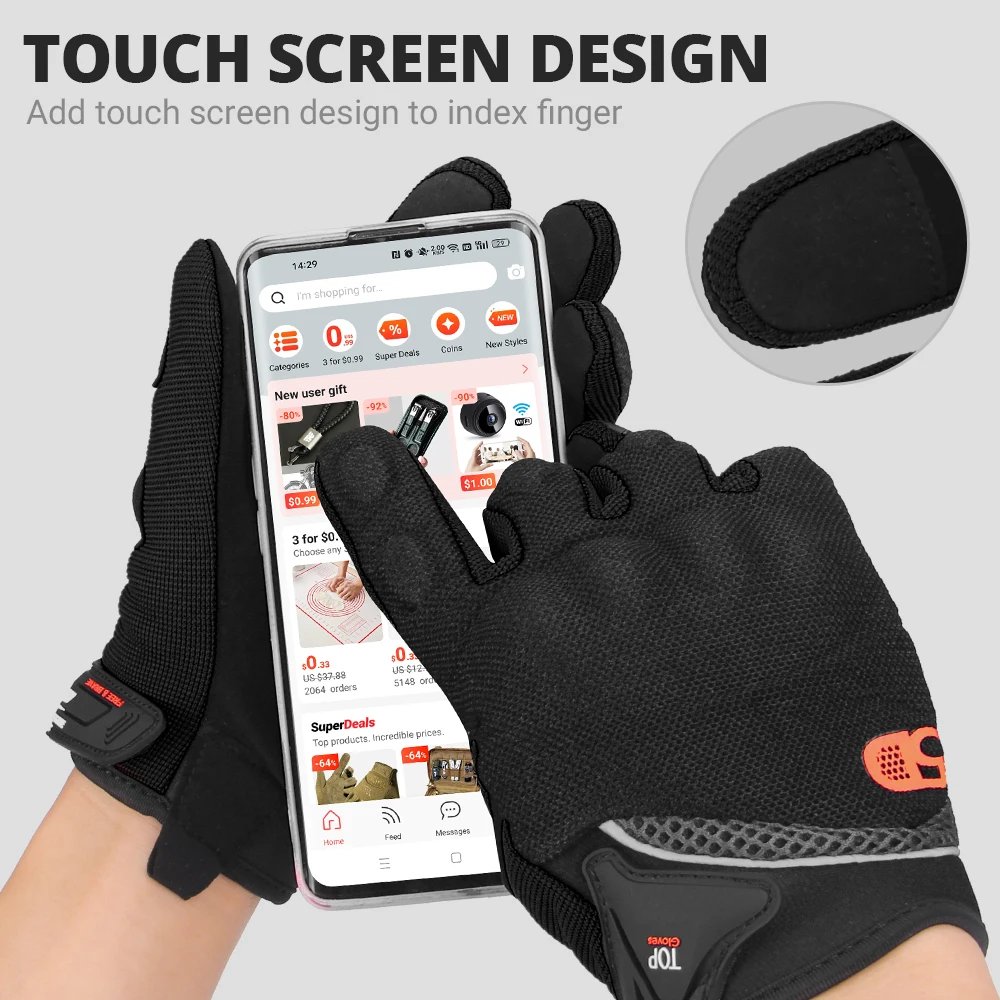 New Breathable Motorcycle Touch Screen Gloves Summer Full Finger Men Women Outdoor Sports Protection Riding Dirt Bike Gloves New Breathable Motorcycle Touch Screen Gloves Summer Full Finger Men Women Outdoor Sports Protection Riding Dirt Bike Gloves