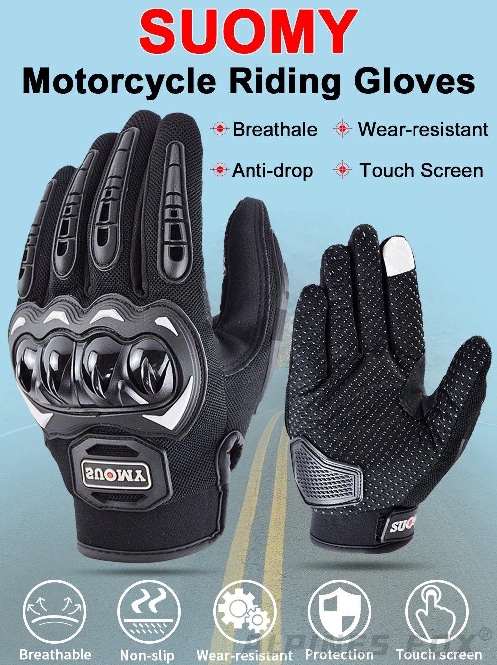 Suomy Motorcycle Gloves Moto Touch Screen Breathable Motorbike Racing Riding Bicycle Protective Guantes Summer Sports for Honda Suomy Motorcycle Gloves Moto Touch Screen Breathable Motorbike Racing Riding Bicycle Protective Guantes Summer Sports for Honda