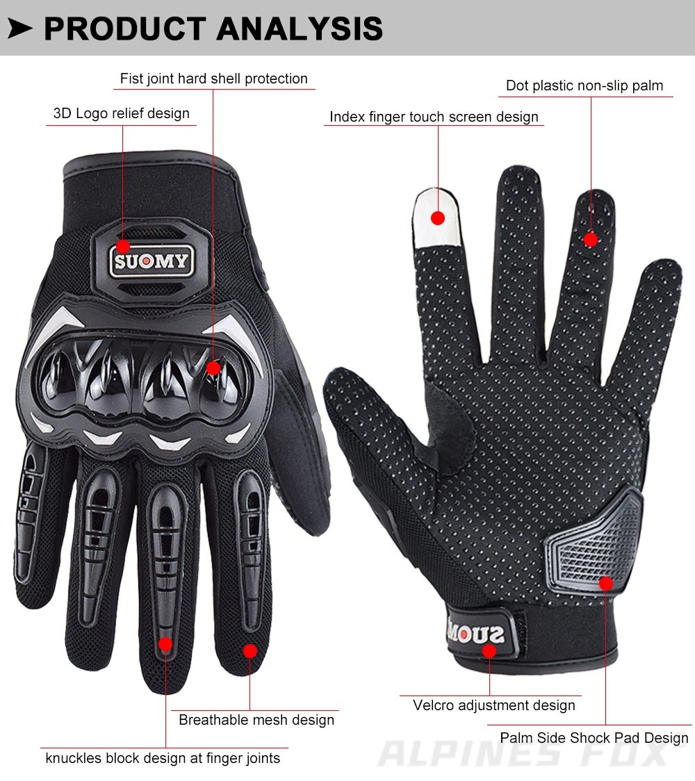 Suomy Motorcycle Gloves Moto Touch Screen Breathable Motorbike Racing Riding Bicycle Protective Guantes Summer Sports for Honda Suomy Motorcycle Gloves Moto Touch Screen Breathable Motorbike Racing Riding Bicycle Protective Guantes Summer Sports for Honda