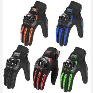 Motorcycle Racing Gloves Men Summer Breathable Blue Motocross Protective Gear Red with Grip Palm for Moto Cycling Riding