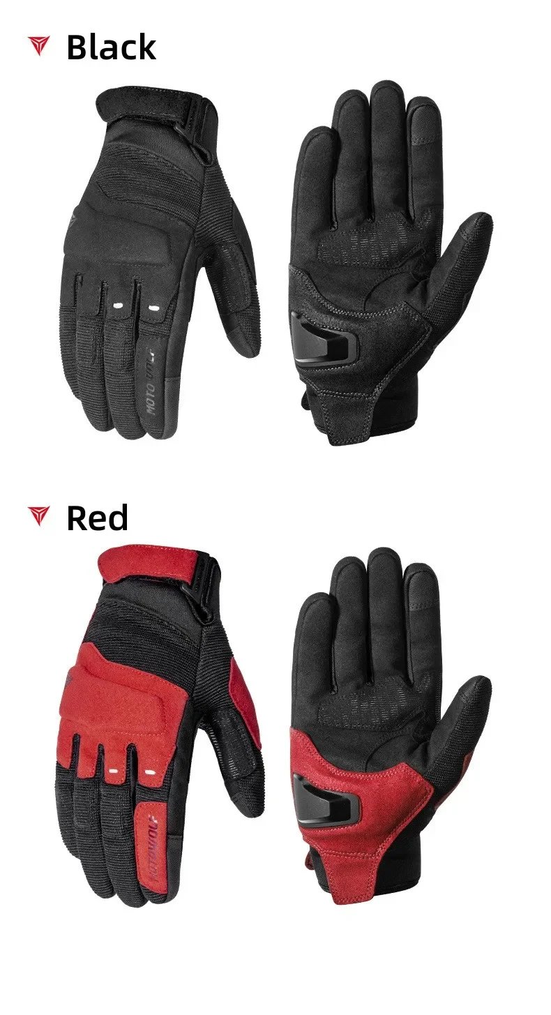 Motowolf Summer Mesh Motorcycle Gloves Men Women Breathable Anti-slip Full Finger Motorbike Racing Gloves Brown
