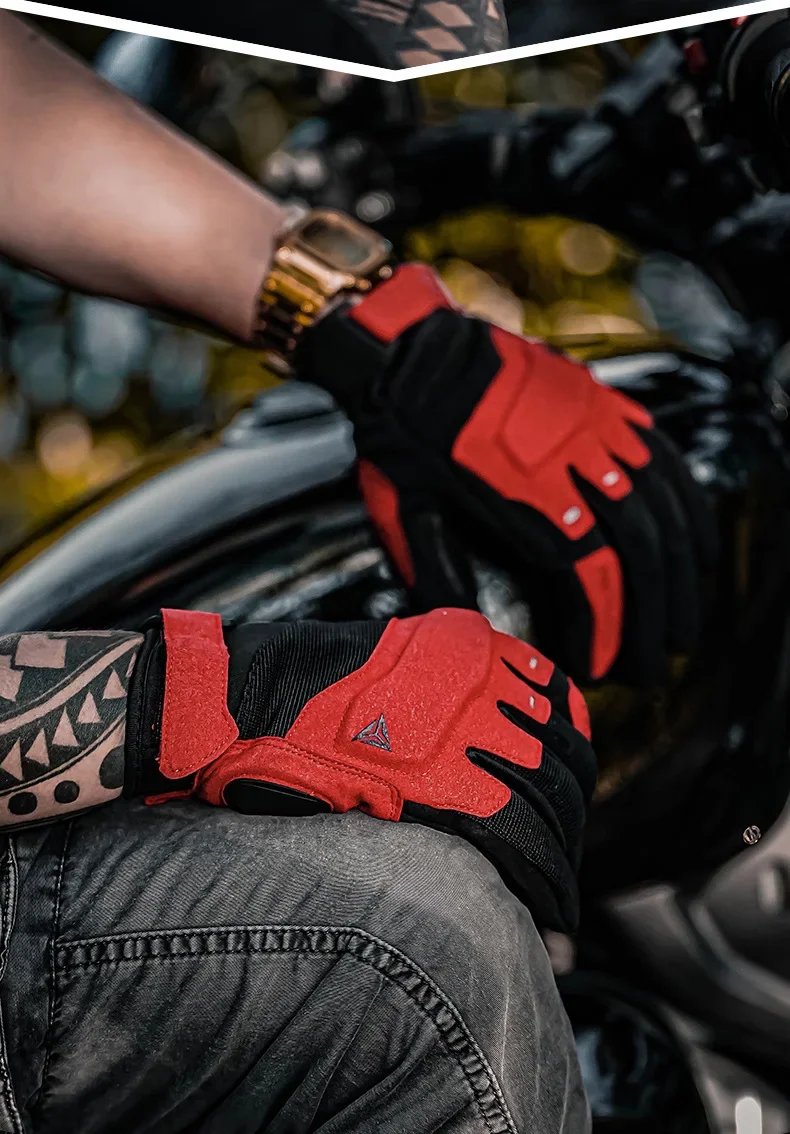 Motowolf Summer Mesh Motorcycle Gloves Men Women Breathable Anti-slip Full Finger Motorbike Racing Gloves Brown