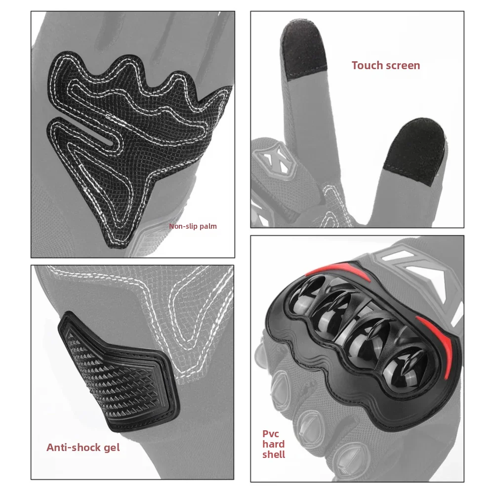 KEMIMOTO Summer Motorcycle Gloves CE Riding Gloves Knuckle Touchscreen Motorbike Tactical Gloves For Dirt Bike Motocross ATV UTV