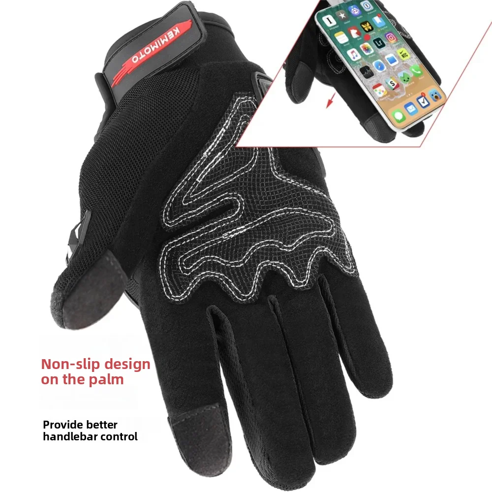 KEMIMOTO Summer Motorcycle Gloves CE Riding Gloves Knuckle Touchscreen Motorbike Tactical Gloves For Dirt Bike Motocross ATV UTV