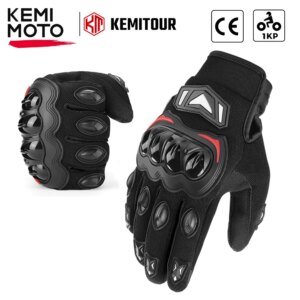 KEMIMOTO Summer Motorcycle Gloves CE Riding Gloves Knuckle Touchscreen Motorbike Tactical Gloves For Dirt Bike Motocross ATV UTV