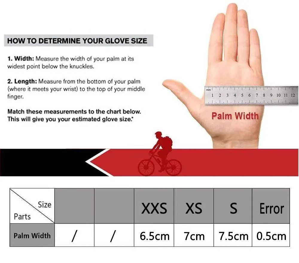 Age 4-12 Years Old Kids Full Finger Balance Bicycle Gloves Off-Road Racing Motorcycle Gloves Mountain Road Bike Children Gloves