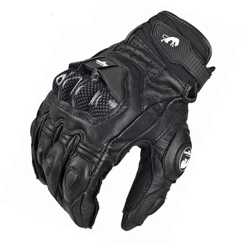 Motorcycle Gloves Black Racing Genuine Leather Motorbike White Road Riding Team Glove Summer Winter Wearable for Furygan AFS 18