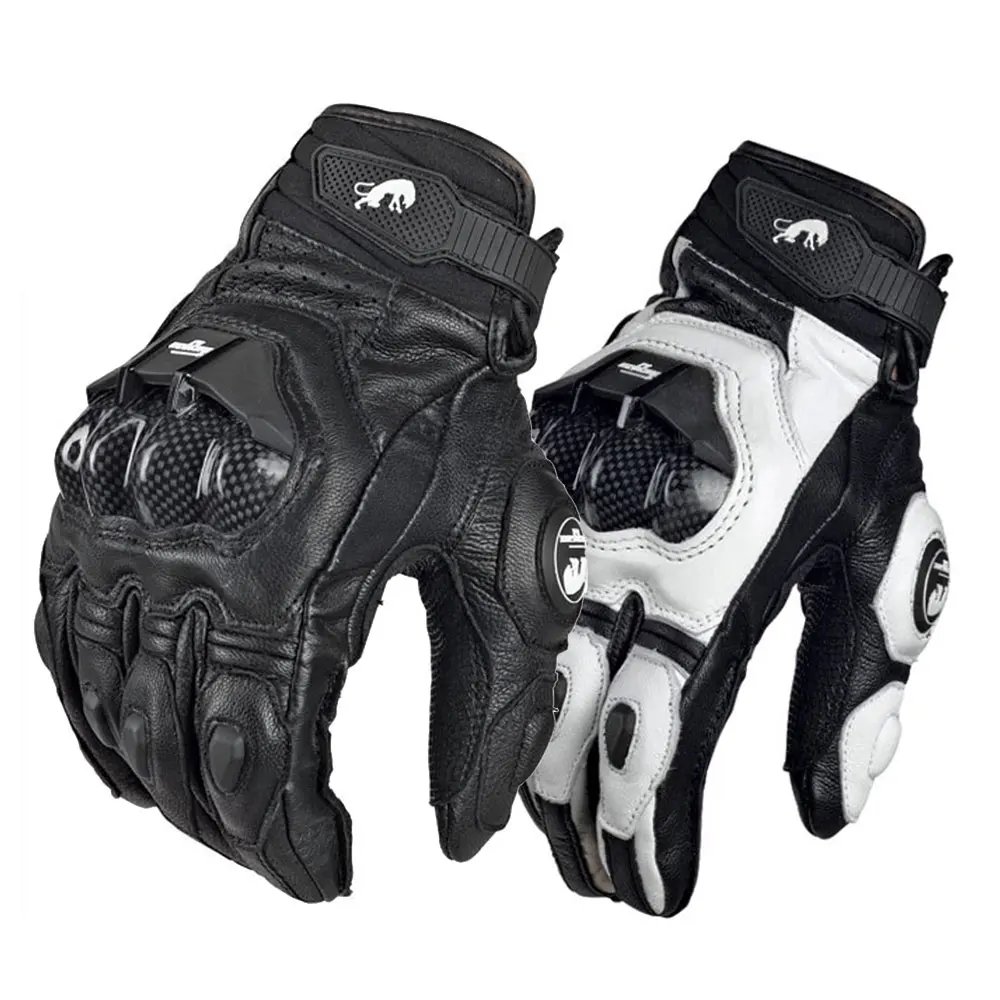 Motorcycle Gloves Black Racing Genuine Leather Motorbike White Road Riding Team Glove Summer Winter Wearable for Furygan AFS 18 Motorcycle Gloves Black Racing Genuine Leather Motorbike White Road Riding Team Glove Summer Winter Wearable for Furygan AFS 18
