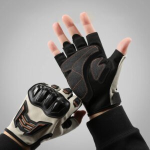 Summer Motorcycle Half Finger Gloves Outdoor Cycling Breathable Glove Motorbike Drop-Resistant Gloves