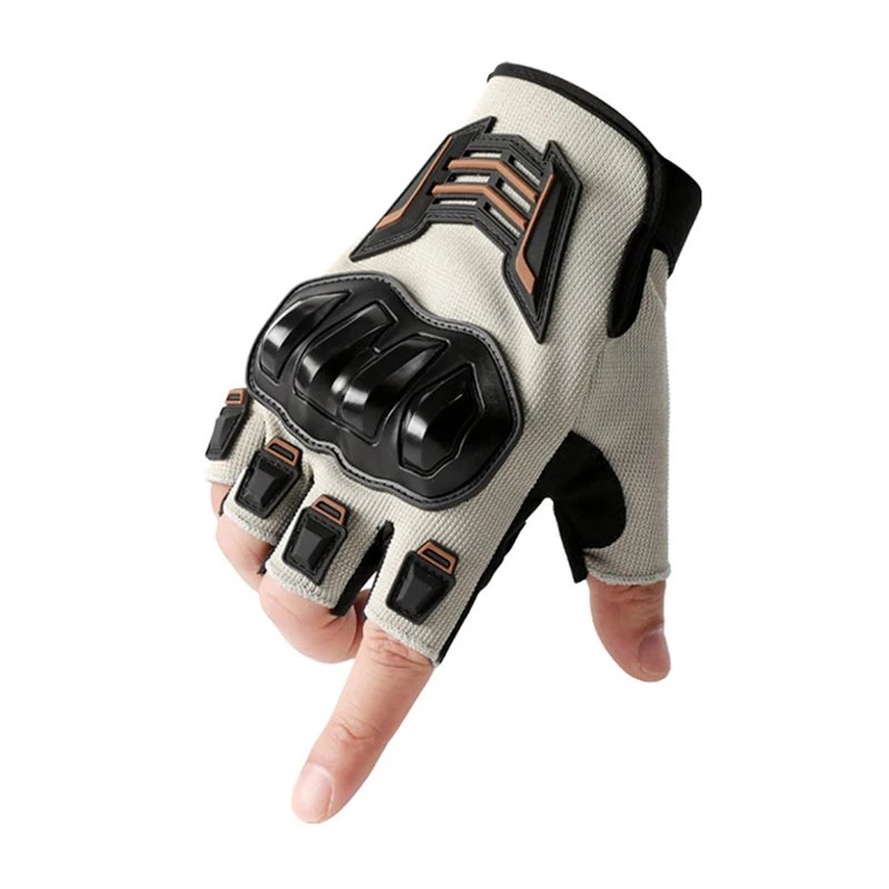 Summer Motorcycle Half Finger Gloves Outdoor Cycling Breathable Glove Motorbike Drop-Resistant Gloves Summer Motorcycle Half Finger Gloves Outdoor Cycling Breathable Glove Motorbike Drop-Resistant Gloves