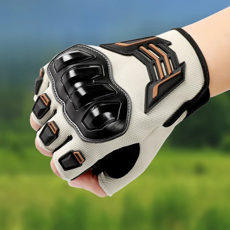 Summer Motorcycle Half Finger Gloves Outdoor Cycling Breathable Glove Motorbike Drop-Resistant Gloves Summer Motorcycle Half Finger Gloves Outdoor Cycling Breathable Glove Motorbike Drop-Resistant Gloves
