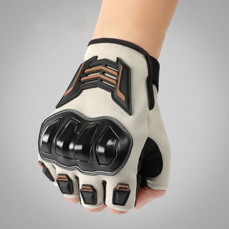 Summer Motorcycle Half Finger Gloves Outdoor Cycling Breathable Glove Motorbike Drop-Resistant Gloves Summer Motorcycle Half Finger Gloves Outdoor Cycling Breathable Glove Motorbike Drop-Resistant Gloves