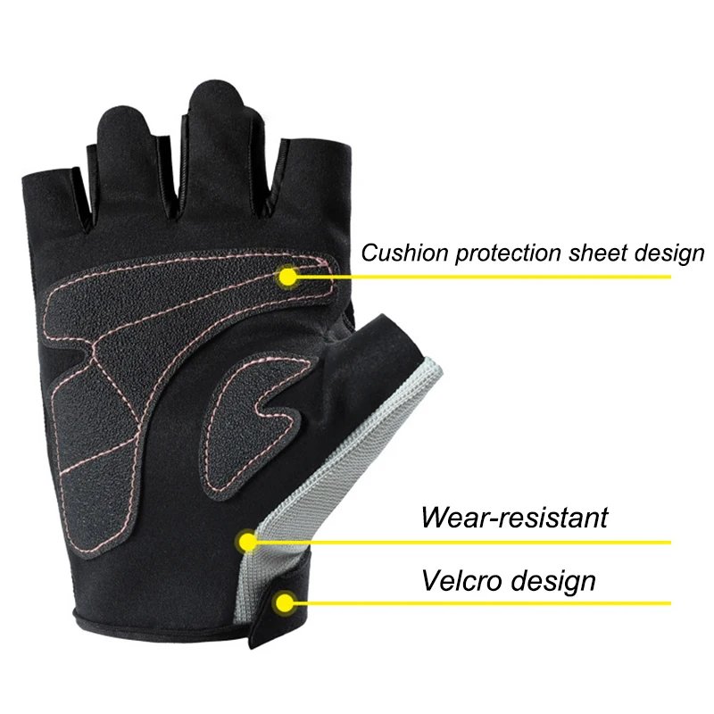 Summer Motorcycle Half Finger Gloves Outdoor Cycling Breathable Glove Motorbike Drop-Resistant Gloves