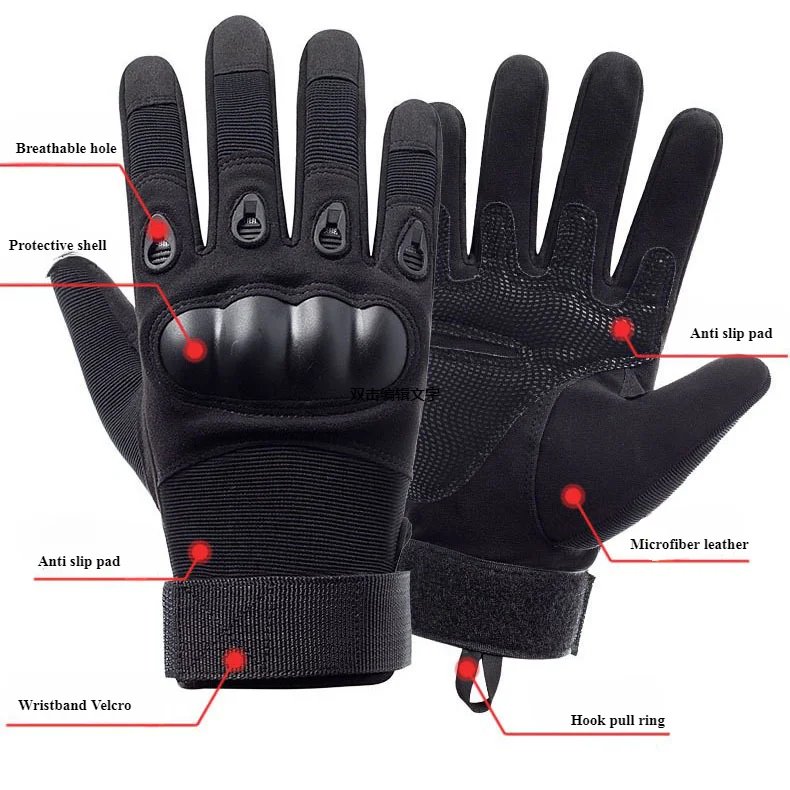 Motorcycle Gloves Men Tactical Hunting Shooting Knuckle Protection Sports Full Finger Cycling Bike Gloves Women Bicycle