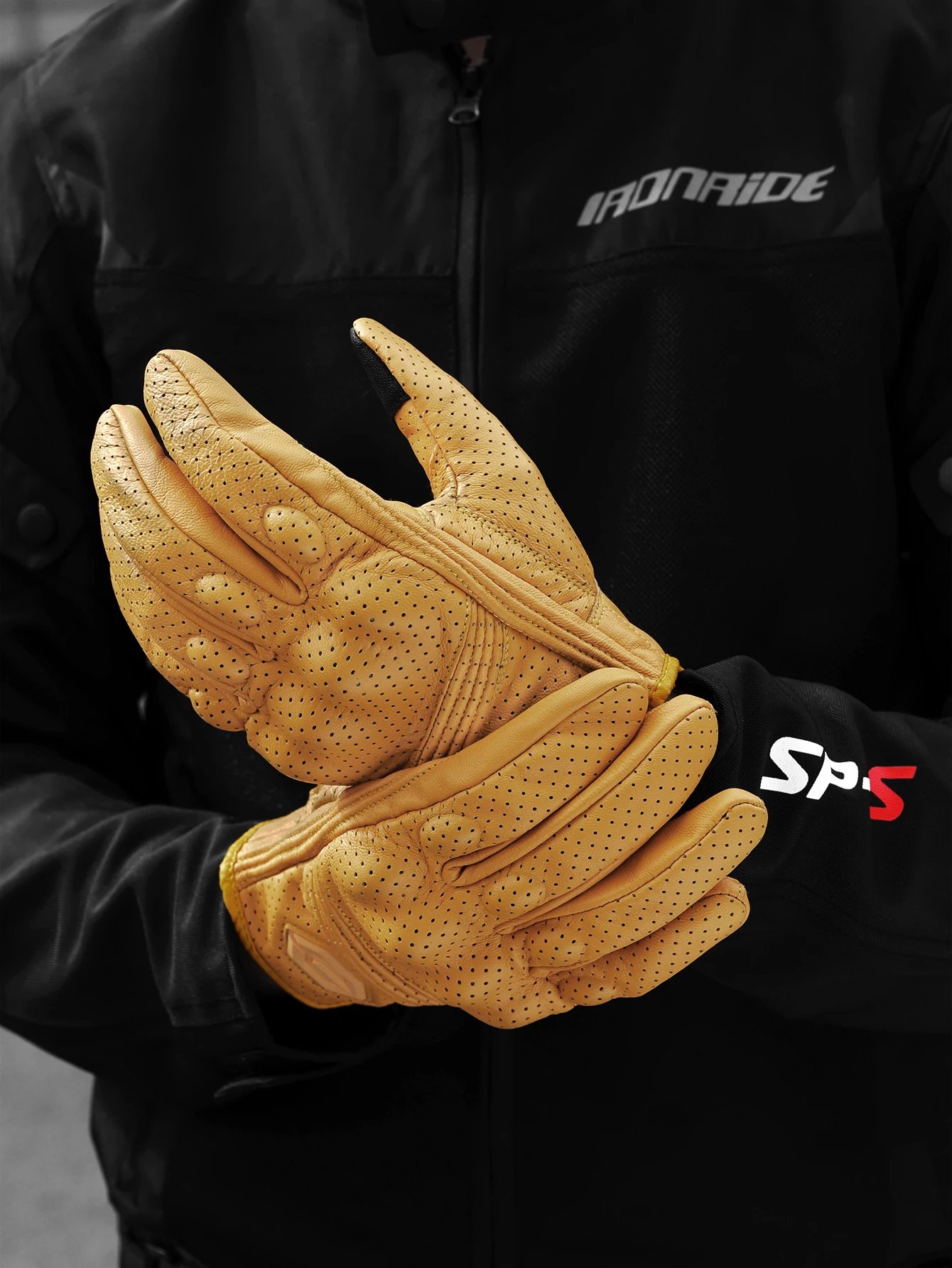 Vintage Leather Motorcycle Gloves Summer Breathable Unisex Biker Gloves With Anti-Slip Ventilation Design Motorbike Ride Glove Vintage Leather Motorcycle Gloves Summer Breathable Unisex Biker Gloves With Anti-Slip Ventilation Design Motorbike Ride Glove