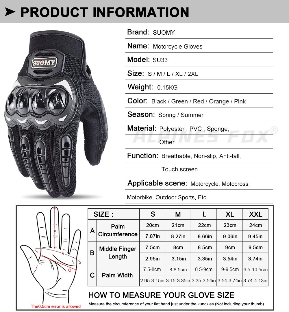 Suomy Motorcycle Gloves Summer Mesh Breathable Moto Gloves Men Women Touch Screen Motocross Gloves Touch Screen Cycling Gloves Suomy Motorcycle Gloves Summer Mesh Breathable Moto Gloves Men Women Touch Screen Motocross Gloves Touch Screen Cycling Gloves