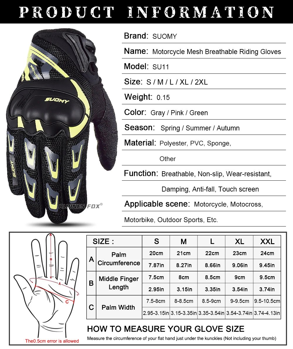 Suomy Motorcycle Gloves Summer Mesh Breathable Moto Gloves Men Women Touch Screen Motocross Gloves Touch Screen Cycling Gloves Suomy Motorcycle Gloves Summer Mesh Breathable Moto Gloves Men Women Touch Screen Motocross Gloves Touch Screen Cycling Gloves