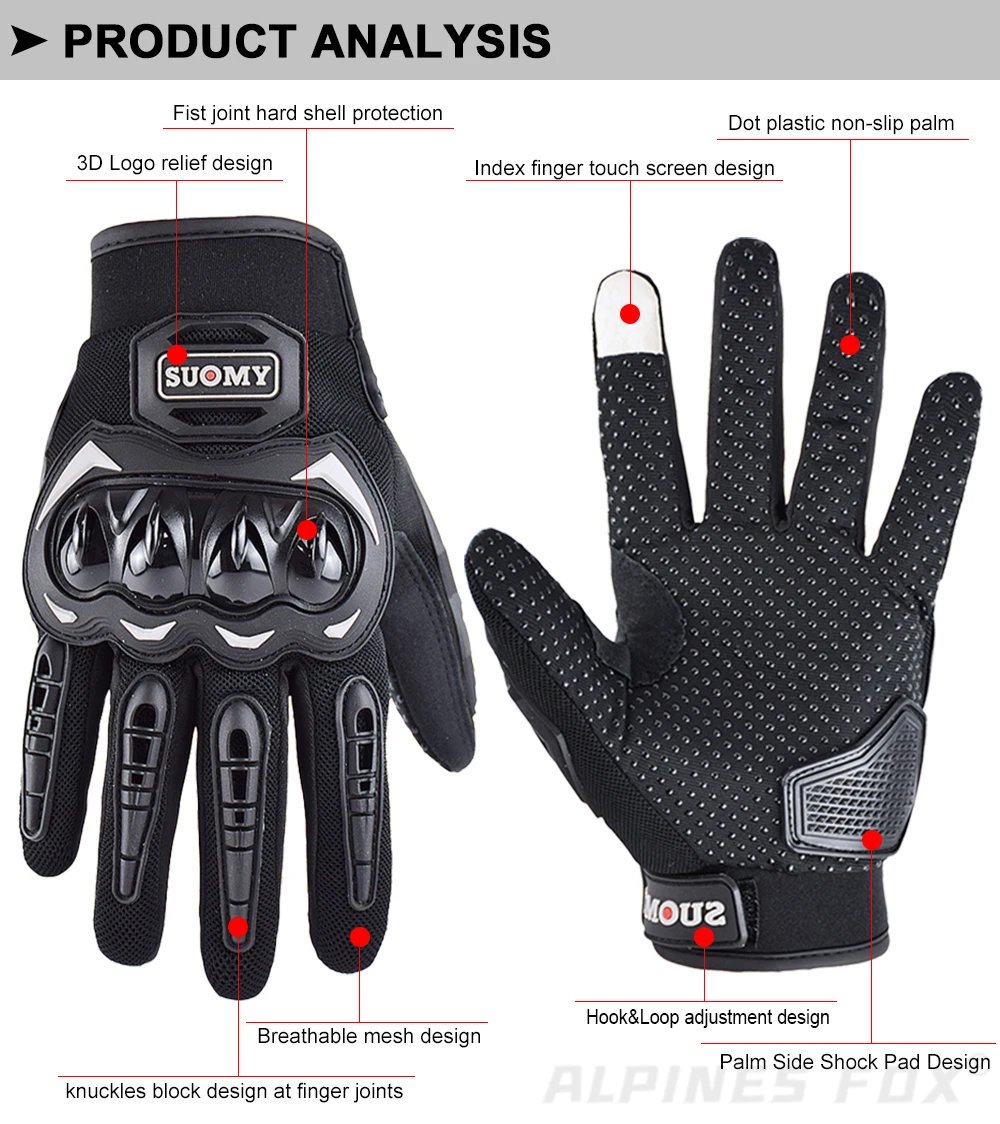 Suomy Motorcycle Gloves Summer Mesh Breathable Moto Gloves Men Women Touch Screen Motocross Gloves Touch Screen Cycling Gloves Suomy Motorcycle Gloves Summer Mesh Breathable Moto Gloves Men Women Touch Screen Motocross Gloves Touch Screen Cycling Gloves