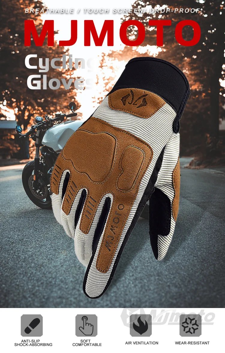 MJMOTO New Summer Windproof Motorcycle Gloves Touchscreen Motocross Gloves Wear-resistant Non-slip Motorbike Glove Breathable MJMOTO New Summer Windproof Motorcycle Gloves Touchscreen Motocross Gloves Wear-resistant Non-slip Motorbike Glove Breathable