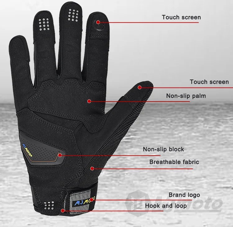 MJMOTO New Summer Windproof Motorcycle Gloves Touchscreen Motocross Gloves Wear-resistant Non-slip Motorbike Glove Breathable MJMOTO New Summer Windproof Motorcycle Gloves Touchscreen Motocross Gloves Wear-resistant Non-slip Motorbike Glove Breathable