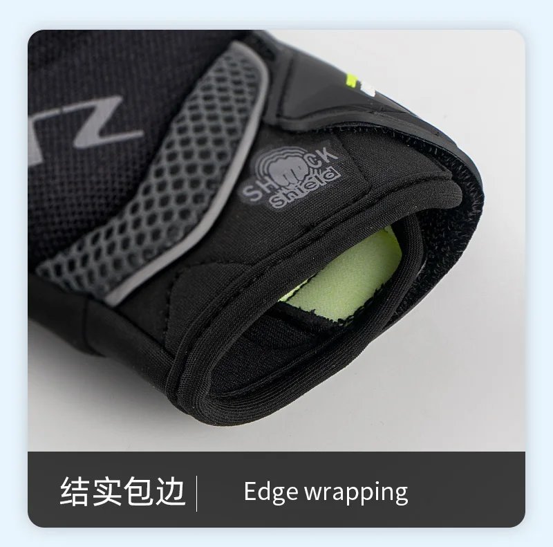 ORZ Motocross Anti-Skid Breathable Riding Racing Head Locomotive Touch Screen Full Finger Gloves Men Summer