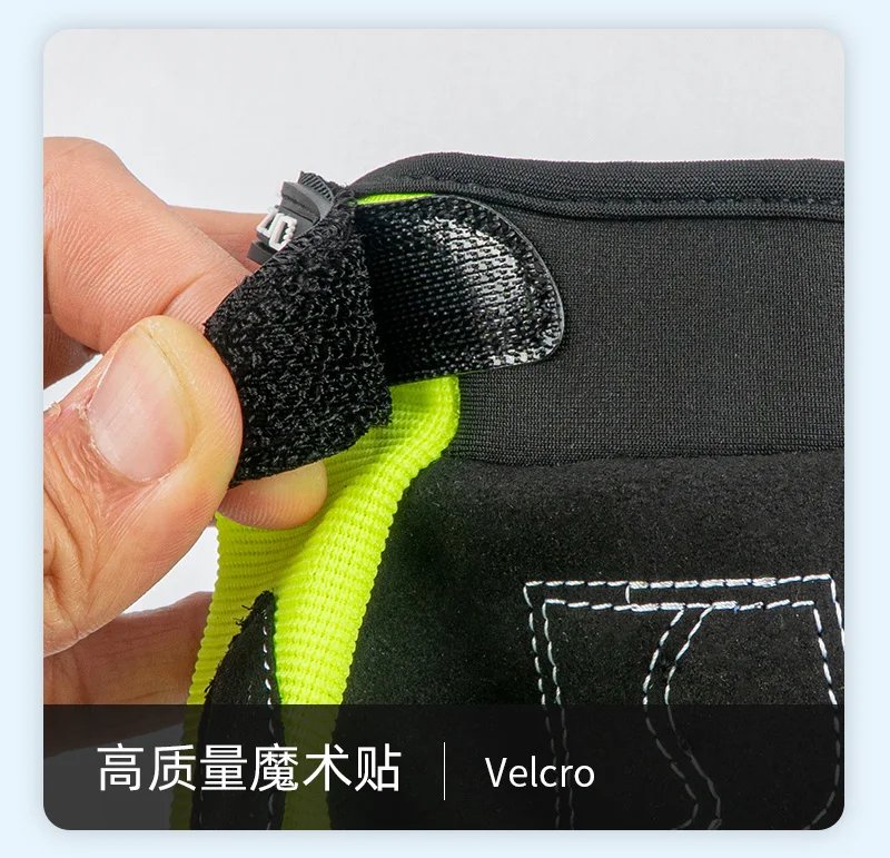 ORZ Motocross Anti-Skid Breathable Riding Racing Head Locomotive Touch Screen Full Finger Gloves Men Summer