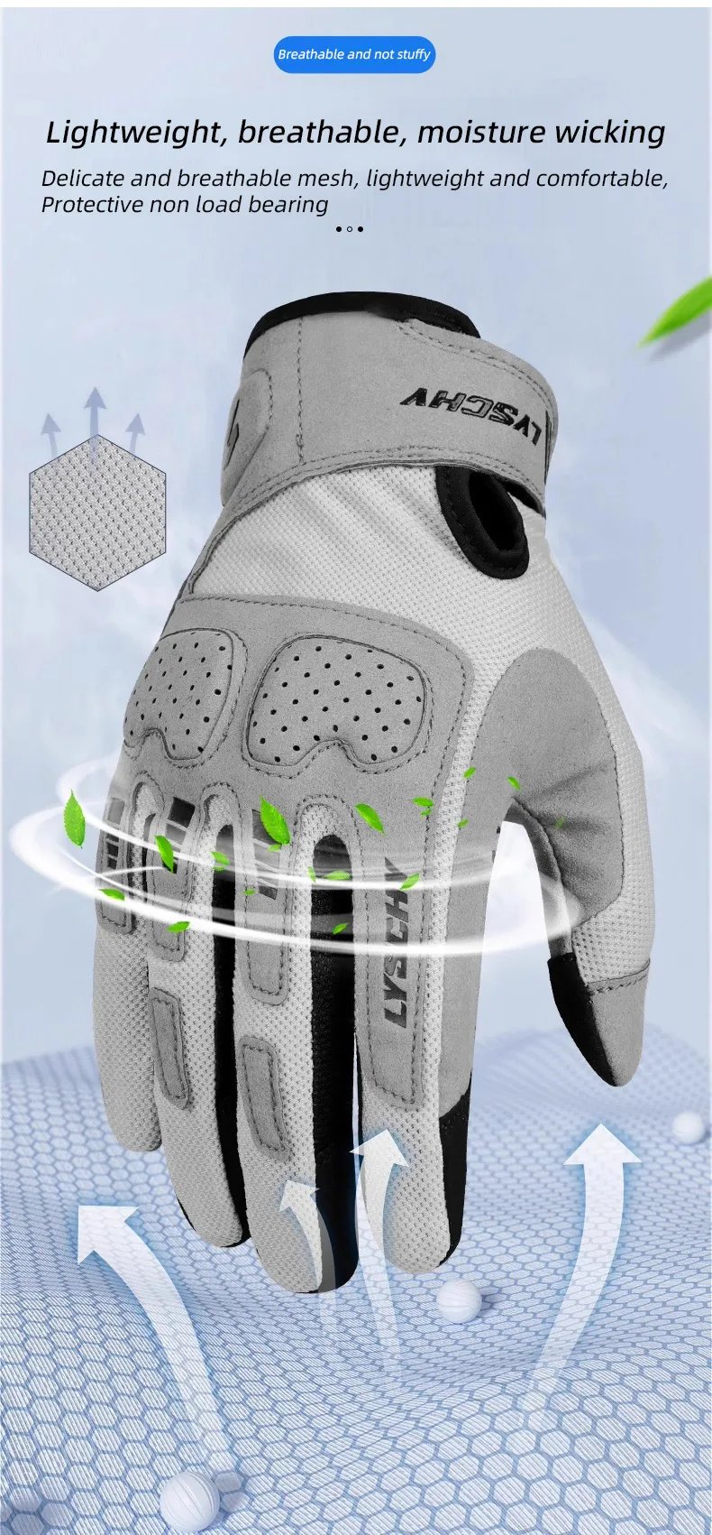 LYSCHY Motorcycle Gloves Men Women Summer Breathable Motocross Riding Gloves Anti-fall Wear-resistant Luvas Touch Screen Guantes LYSCHY Motorcycle Gloves Men Women Summer Breathable Motocross Riding Gloves Anti-fall Wear-resistant Luvas Touch Screen Guantes