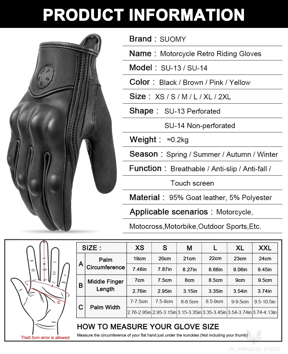 Leather Motorcycle Gloves Men Women Touch Screen Motorcyclist Riding Gloves Retro Breathable Motorbike Motocross Gloves Yellow Leather Motorcycle Gloves Men Women Touch Screen Motorcyclist Riding Gloves Retro Breathable Motorbike Motocross Gloves Yellow