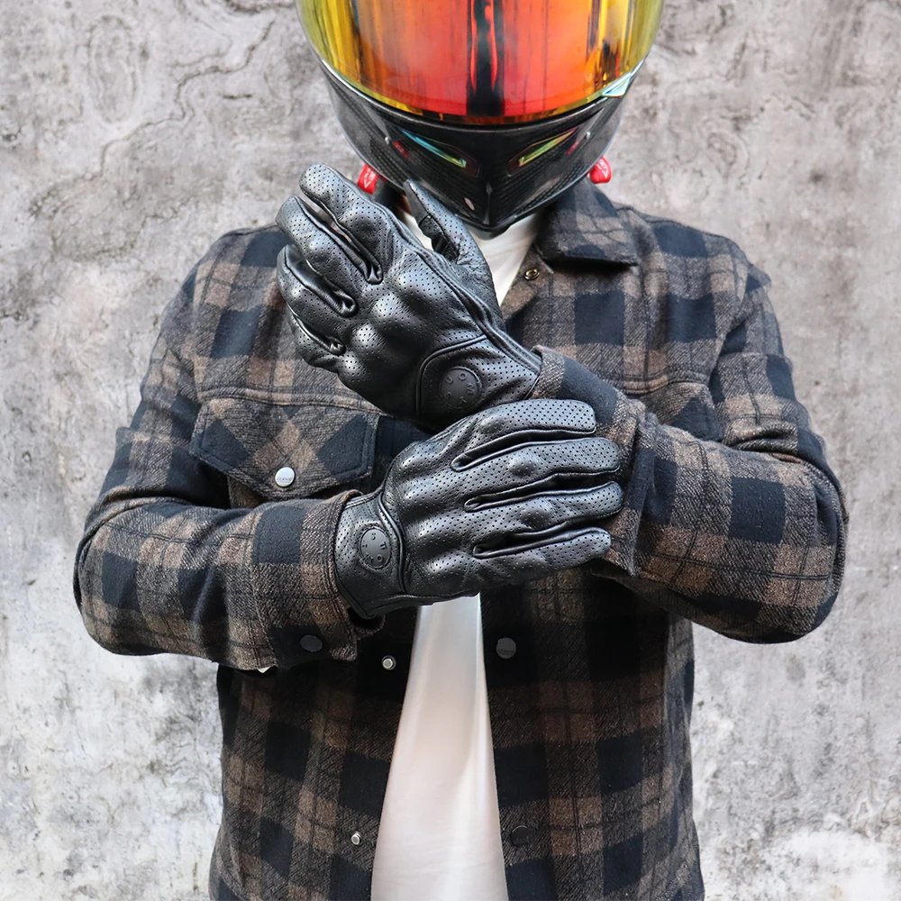Leather Motorcycle Gloves Men Women Touch Screen Motorcyclist Riding Gloves Retro Breathable Motorbike Motocross Gloves Yellow Leather Motorcycle Gloves Men Women Touch Screen Motorcyclist Riding Gloves Retro Breathable Motorbike Motocross Gloves Yellow