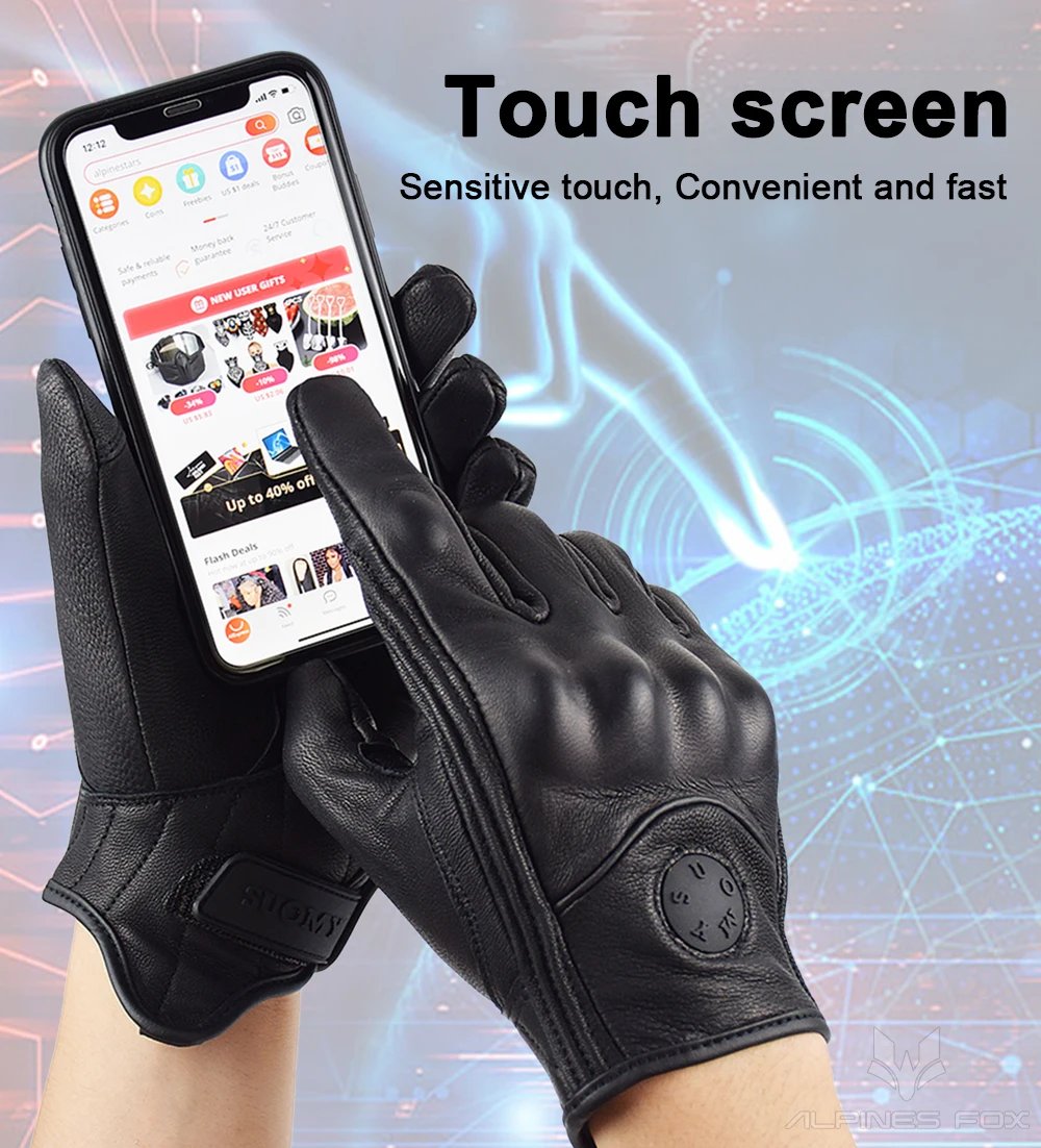 Leather Motorcycle Gloves Men Women Touch Screen Motorcyclist Riding Gloves Retro Breathable Motorbike Motocross Gloves Yellow Leather Motorcycle Gloves Men Women Touch Screen Motorcyclist Riding Gloves Retro Breathable Motorbike Motocross Gloves Yellow